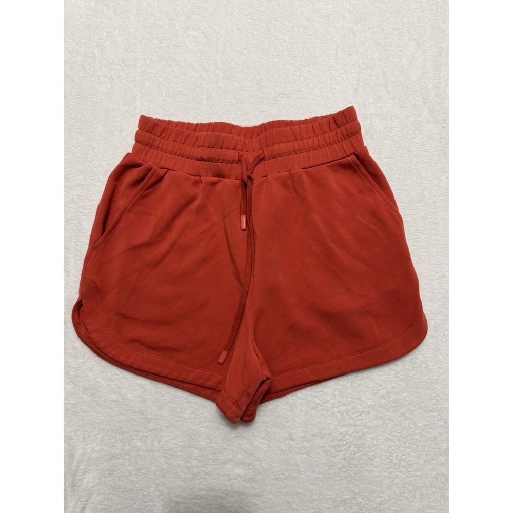 Varley Coulter High Rise Double Soft Short Red Summer Fig Size Small
